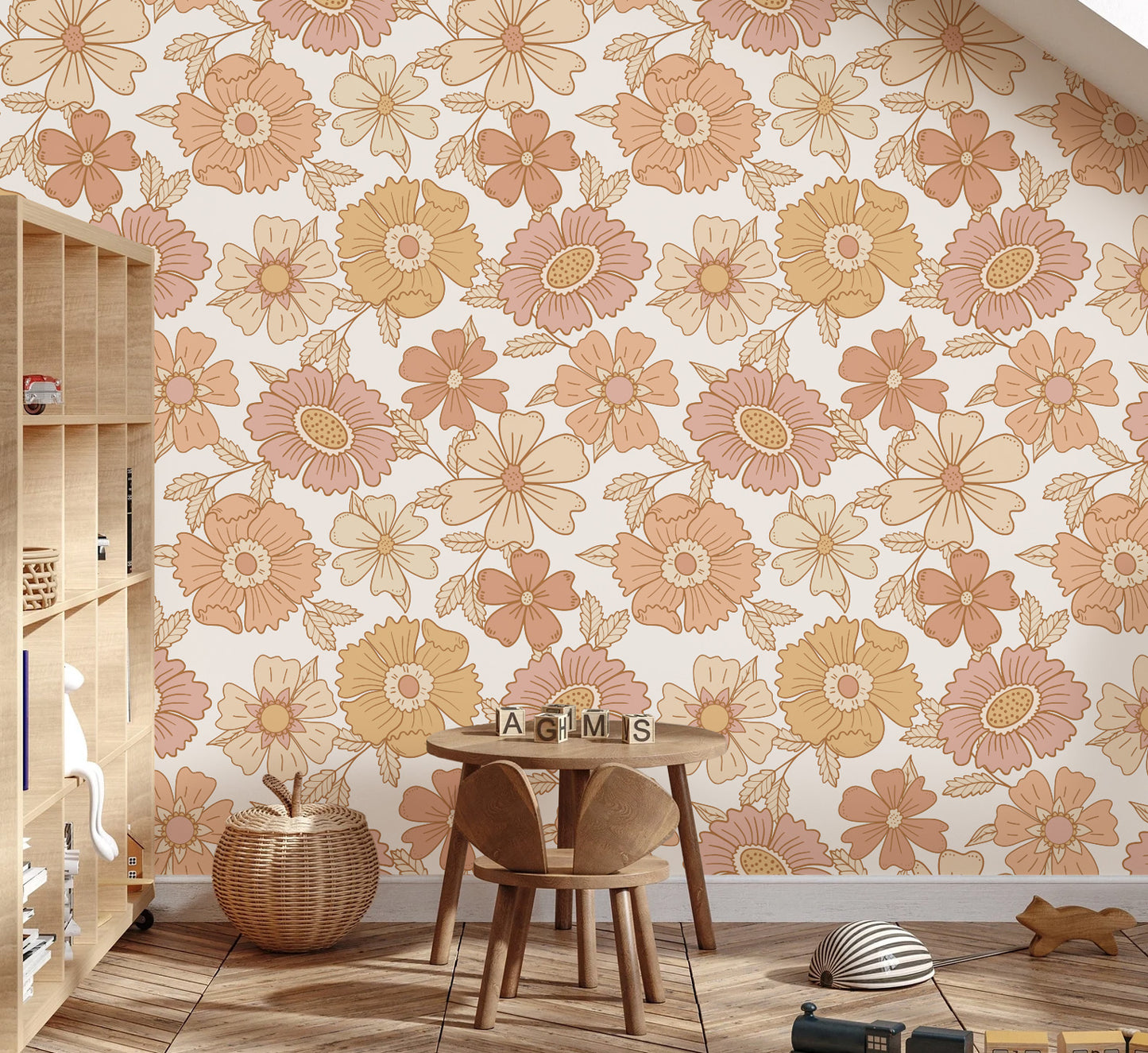 Behang - Bohemian bloemen