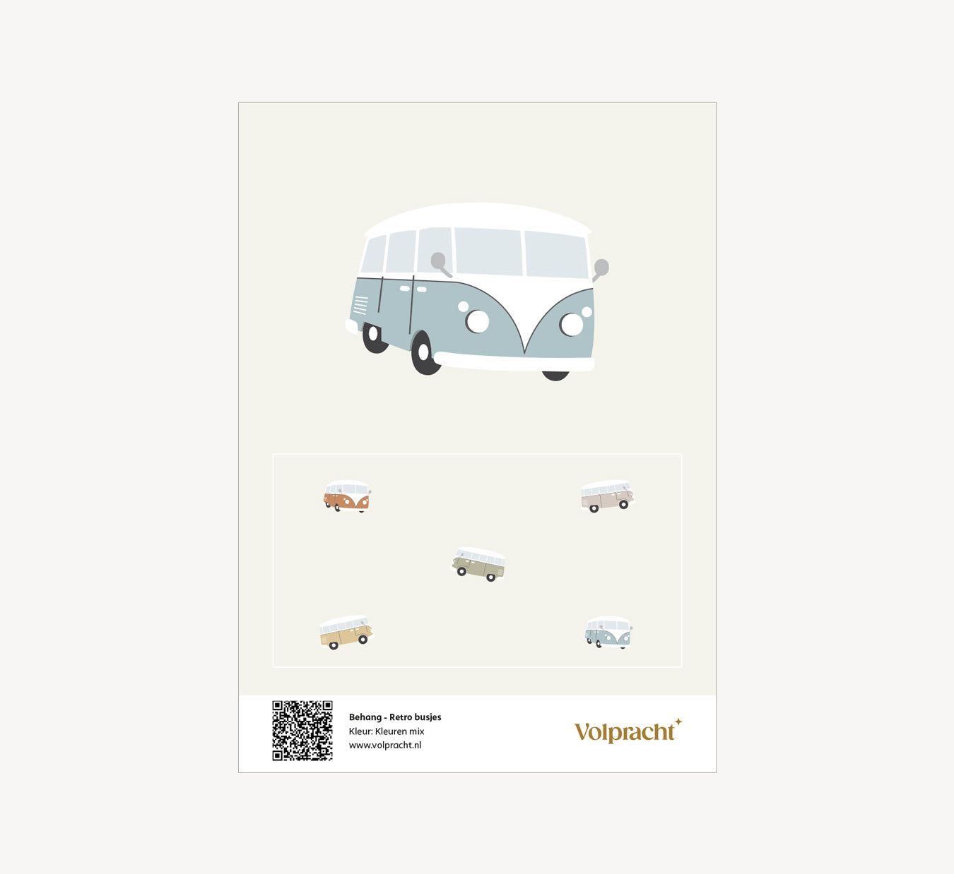 Behang - Retro busjes