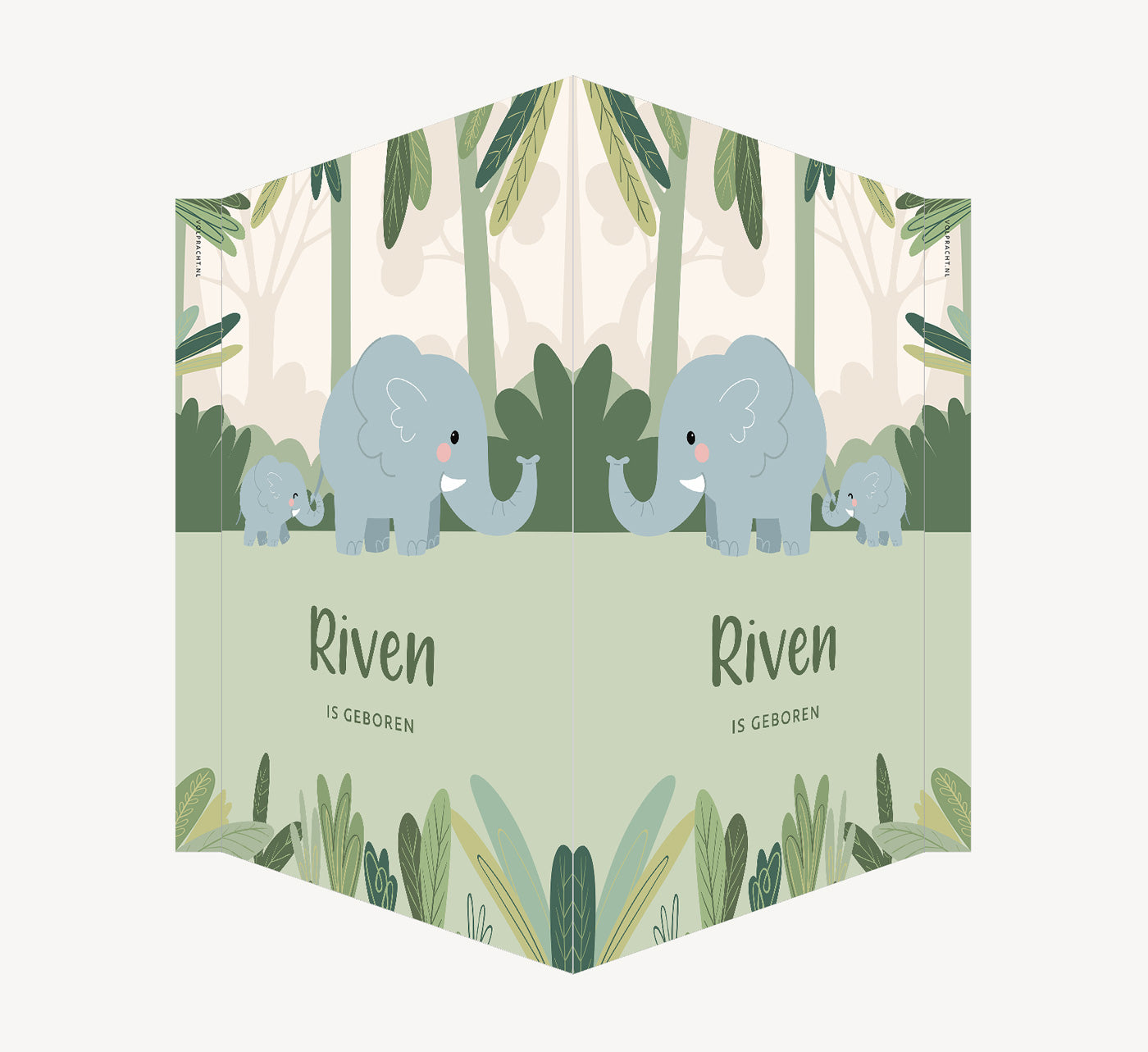 Geboortebord - Olifanten