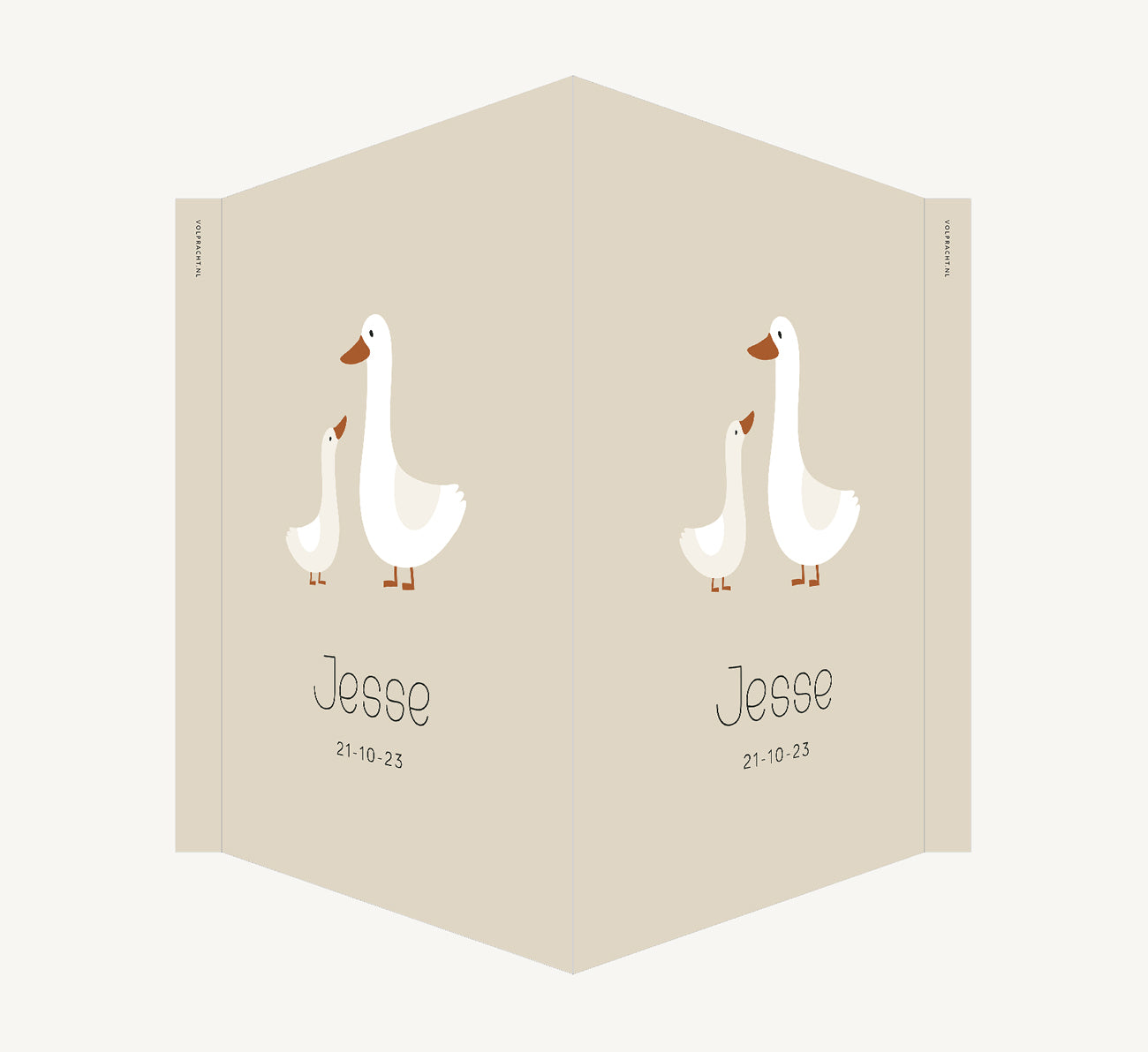 Geboortebord - Goose Beige