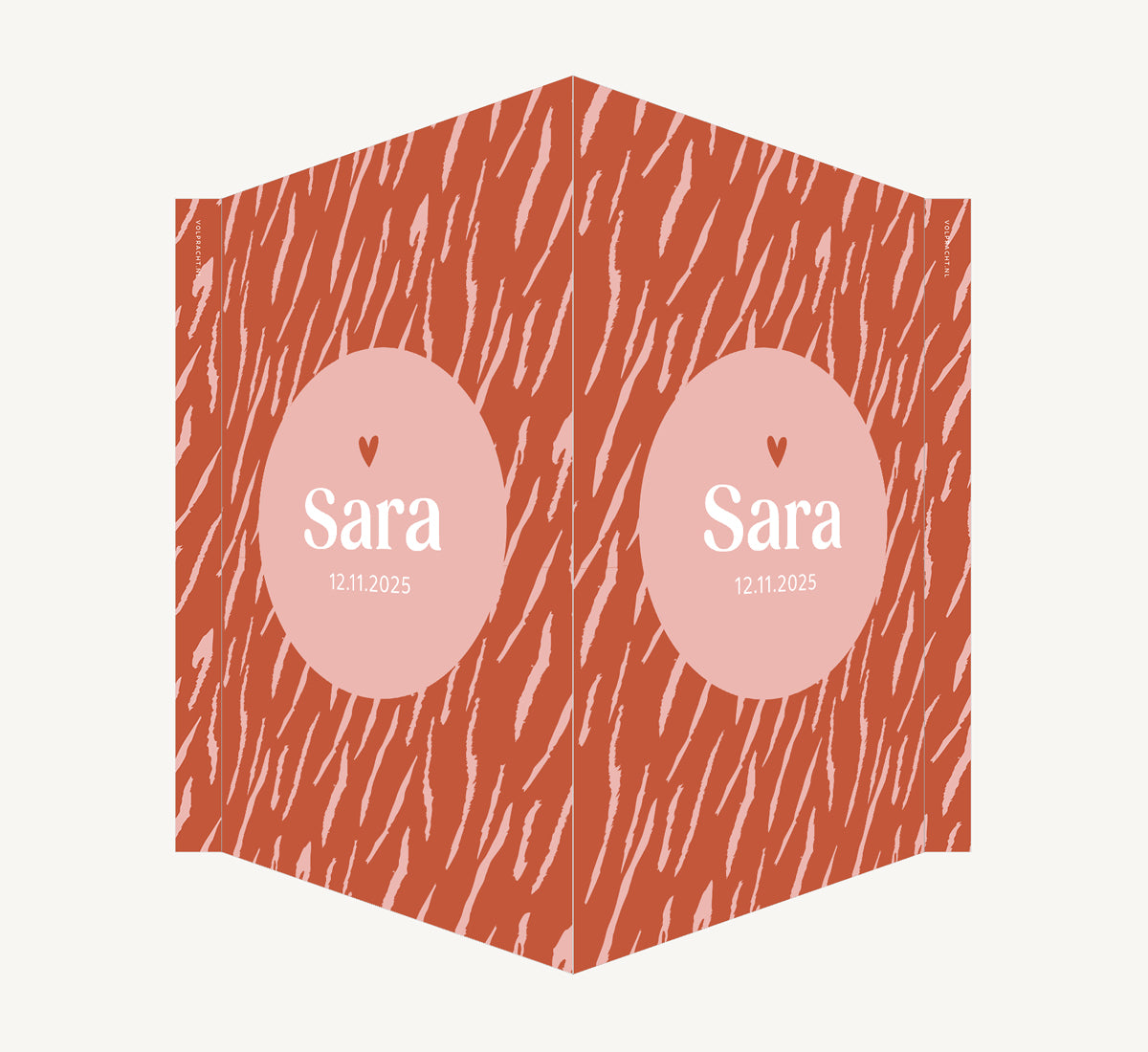 Geboortebord - Strepen Rood