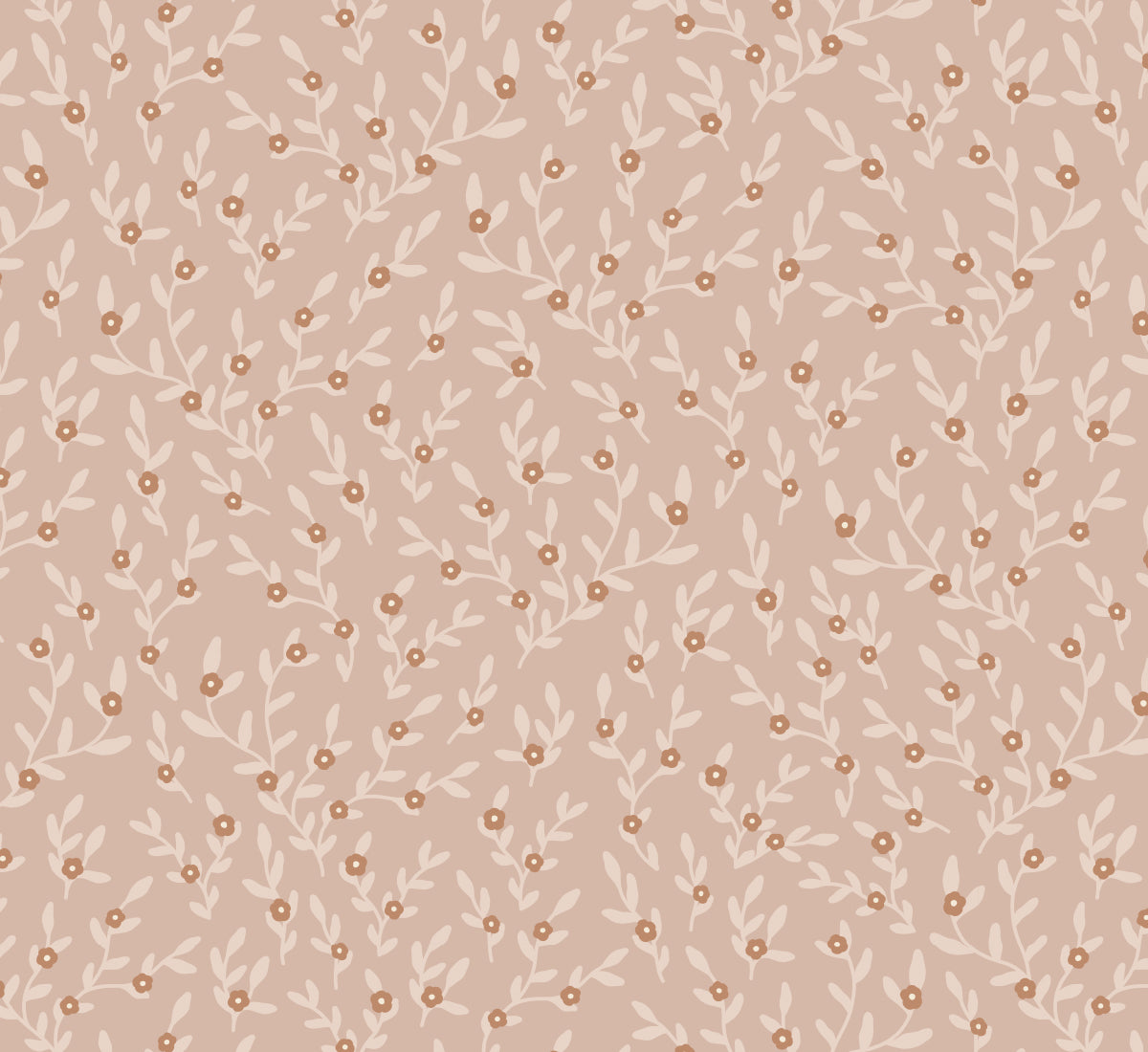 Motif du papier peint « Fleur de printemps » en vieux rose de près