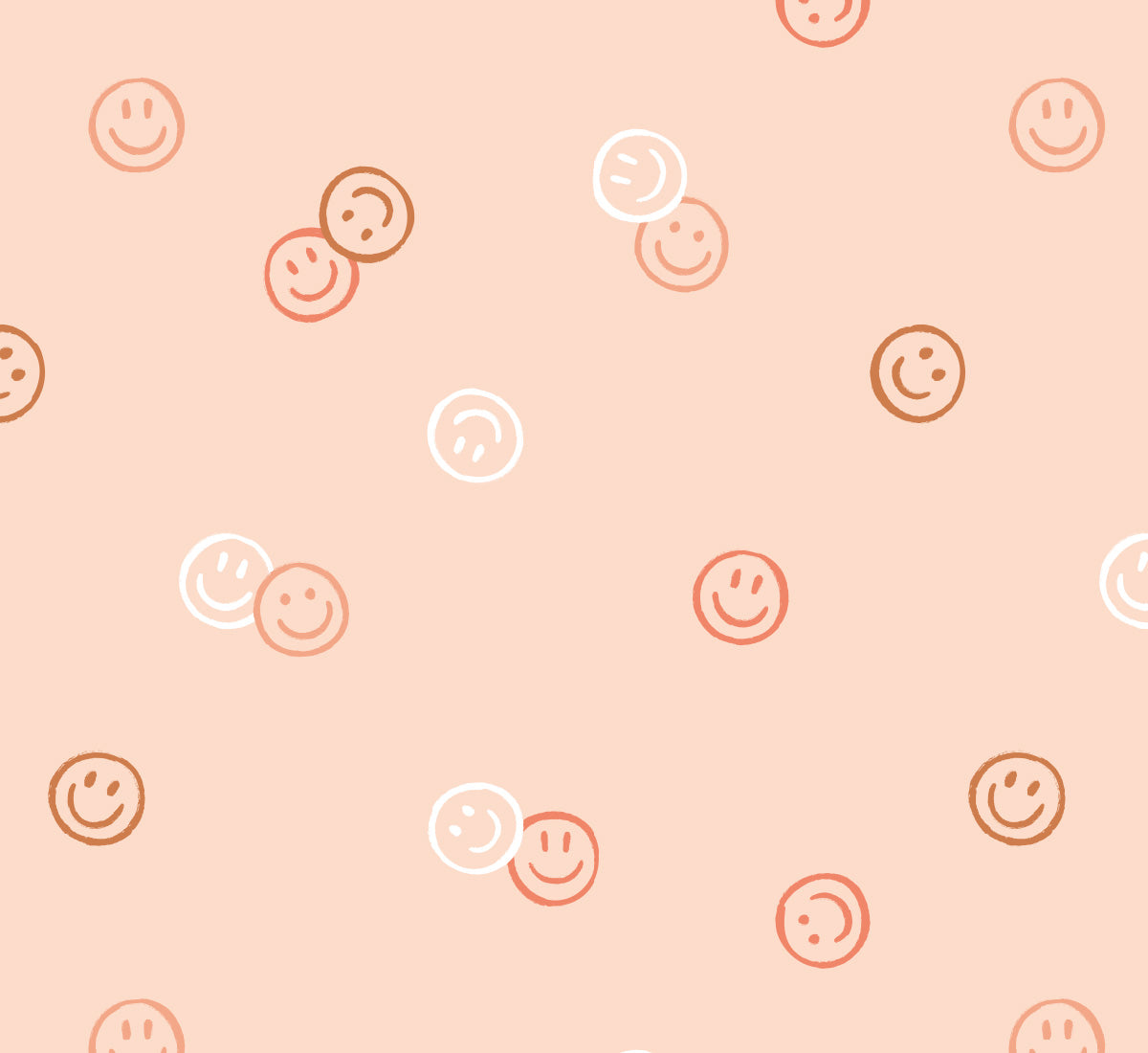 Detail of Smiley Confetti wallpaper in pink