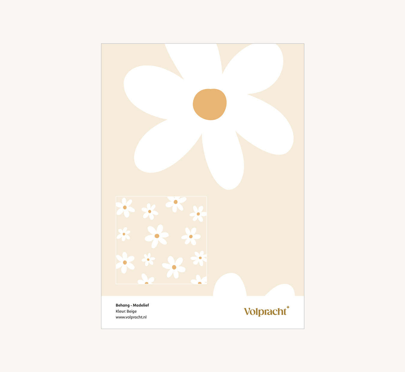 Behang - Madelief Bloemen