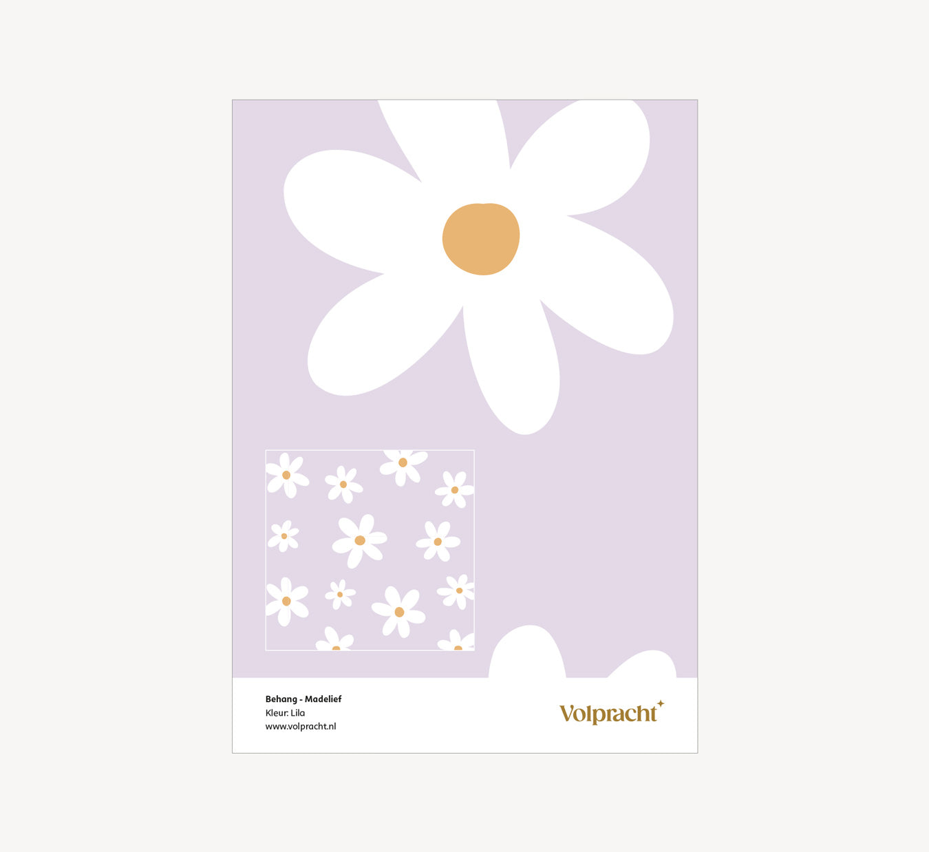 Behang - Madelief Bloemen