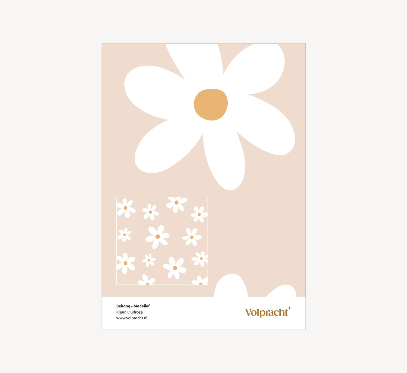 Behang - Madelief Bloemen