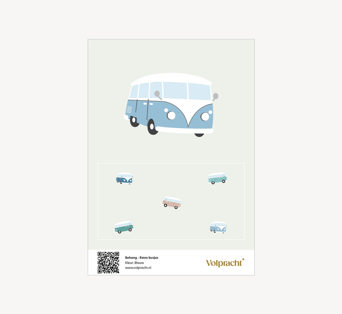 Behang - Retro busjes