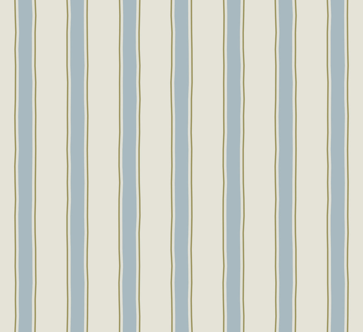 Motif du papier peint « Rayures tracées » en bleu et vert de près