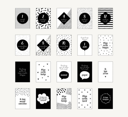 Mijlpaalkaarten - Eerste jaar baby