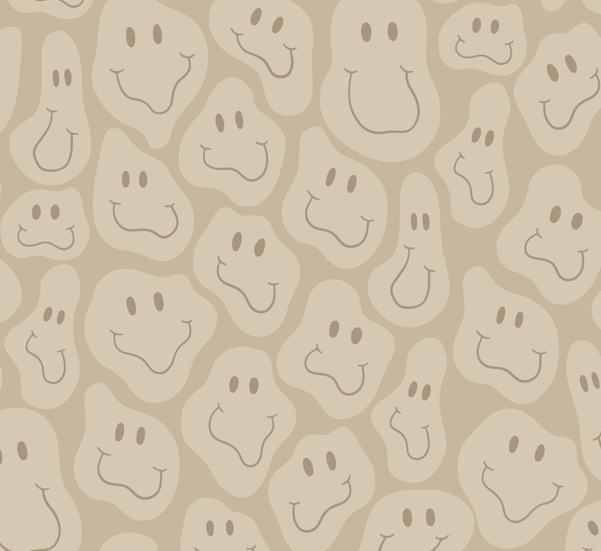 Motif du papier peint « Happy Shapes » en beige de près