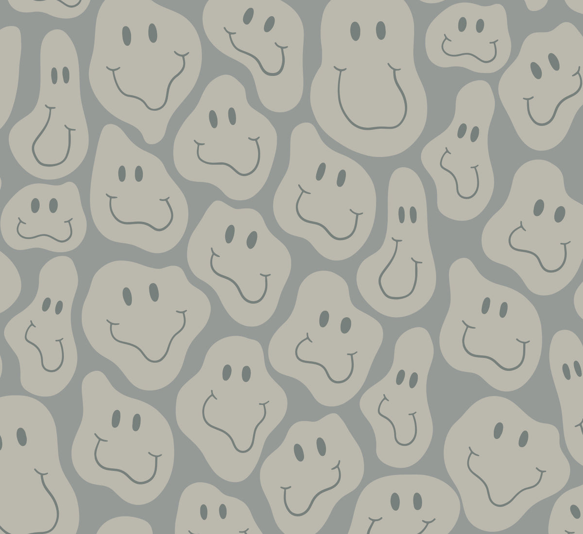 Motif du papier peint « Happy Shapes » en bleu de près