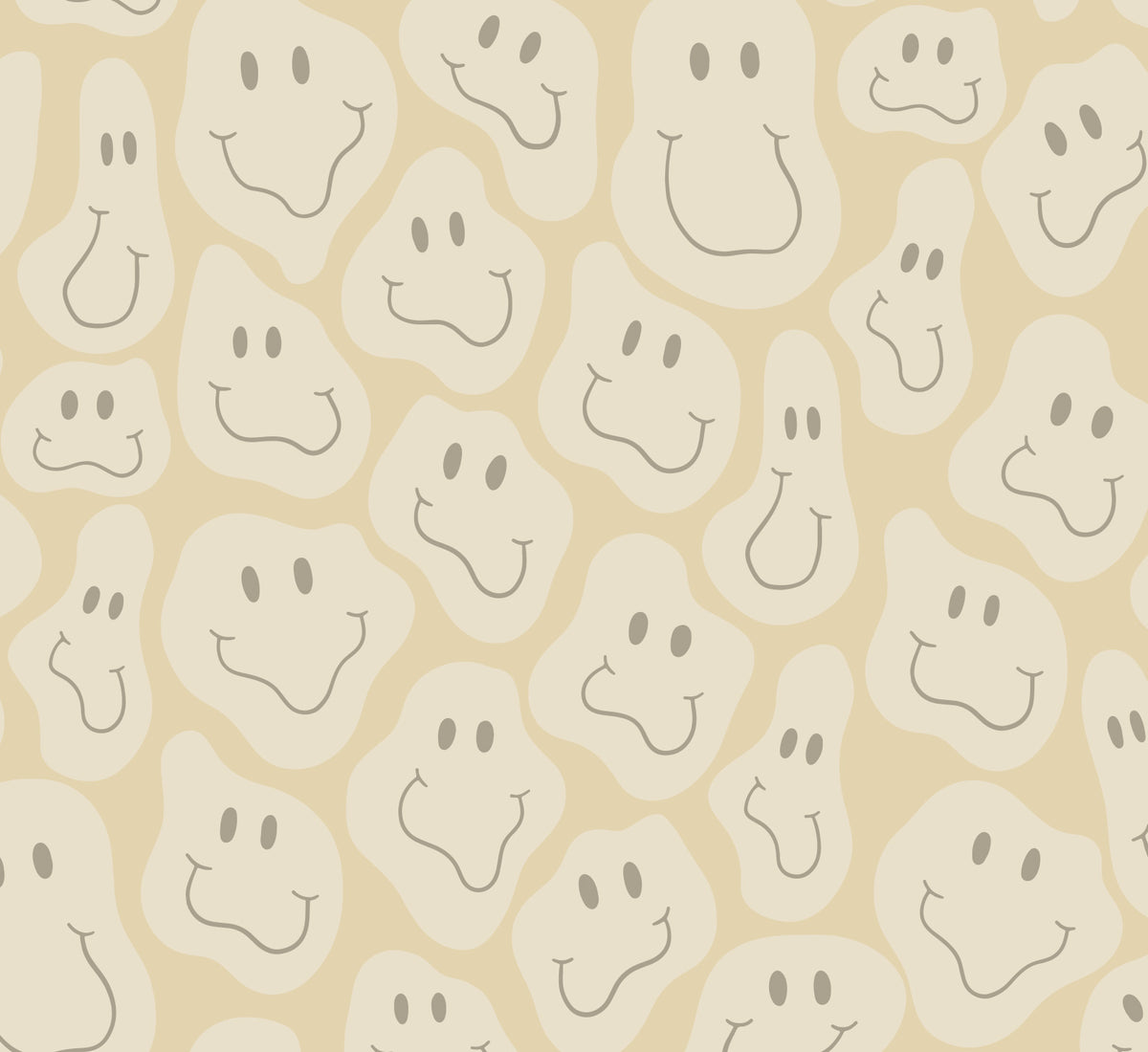 Motif du papier peint « Happy Shapes » en jaune de près