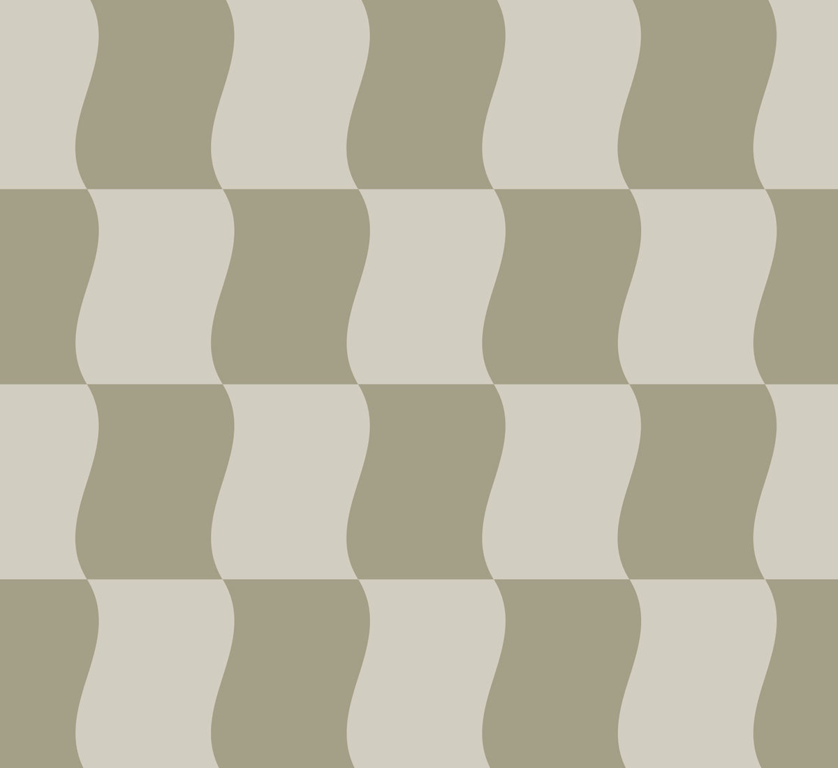 Motif du papier peint « Wavy Blocks » en vert de près