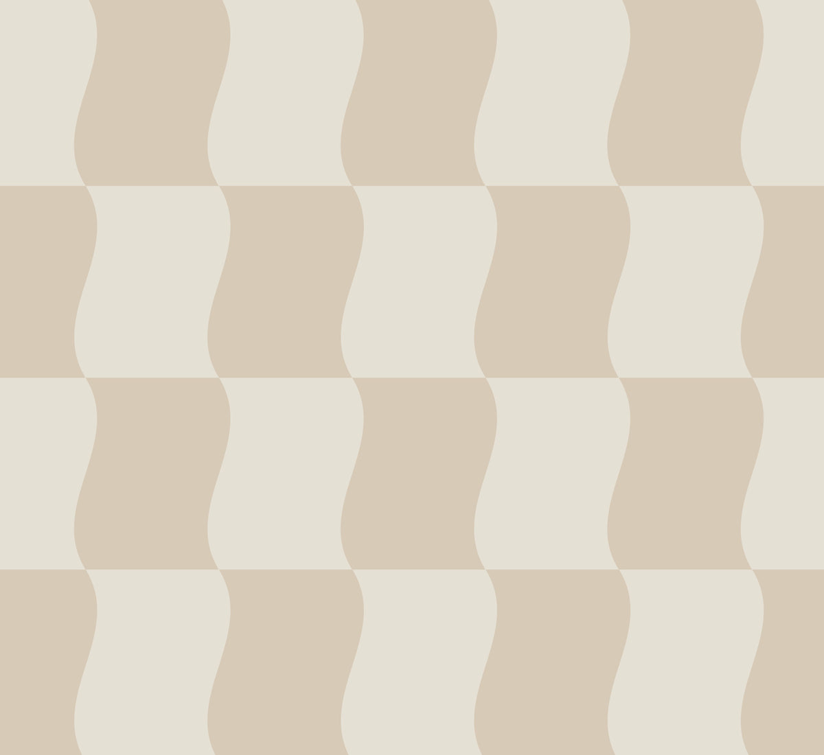 Motif du papier peint « Wavy Blocks » en beige de près