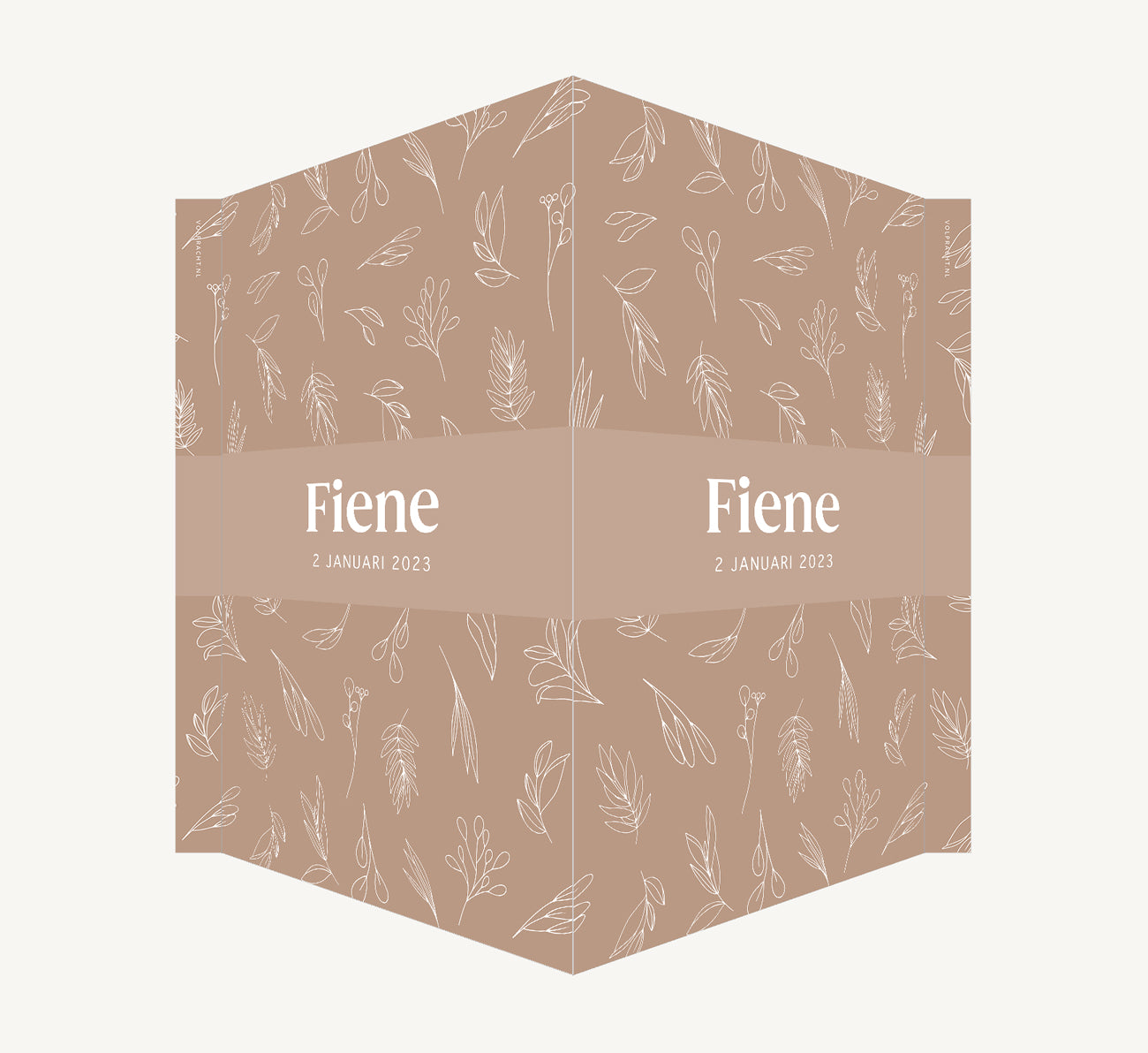 Geboortebord - Botanisch Oudroze