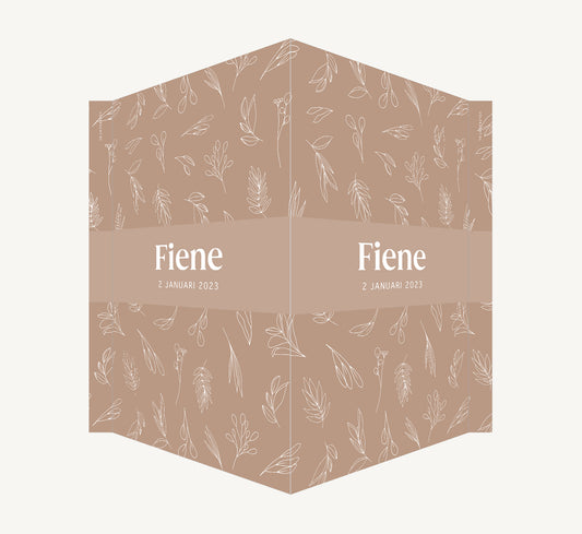 Geboortebord - Botanisch Oudroze