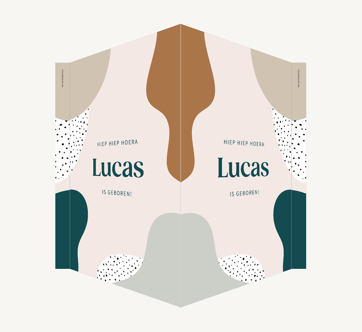 Geboortebord - Abstracte vormen Terracotta