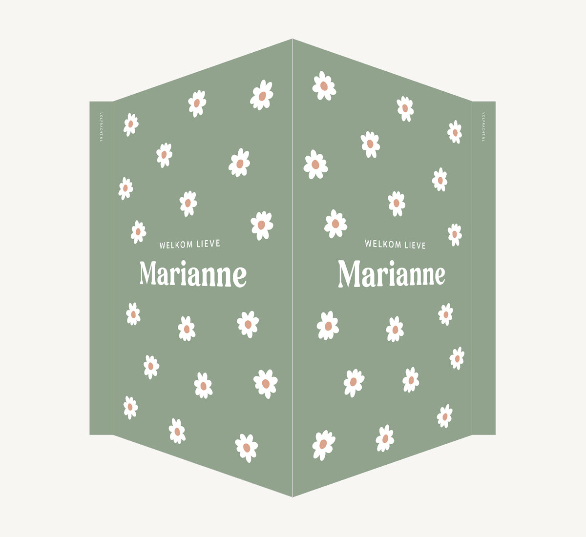 Geboortebord - Bloemen Groen