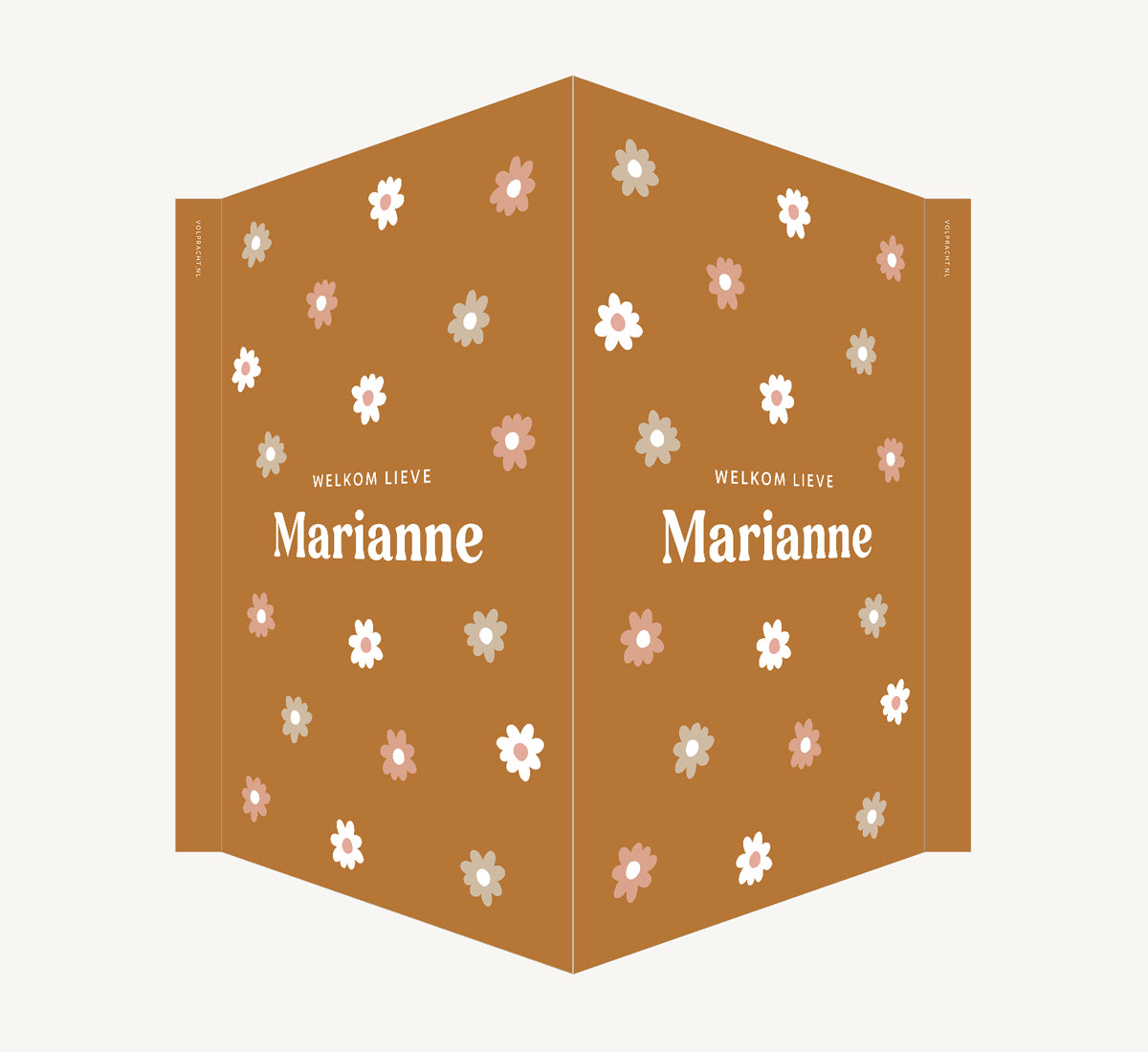 Geboortebord - Bloemen Roest