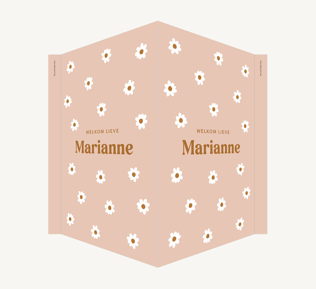 Geboortebord - Bloemen Roze