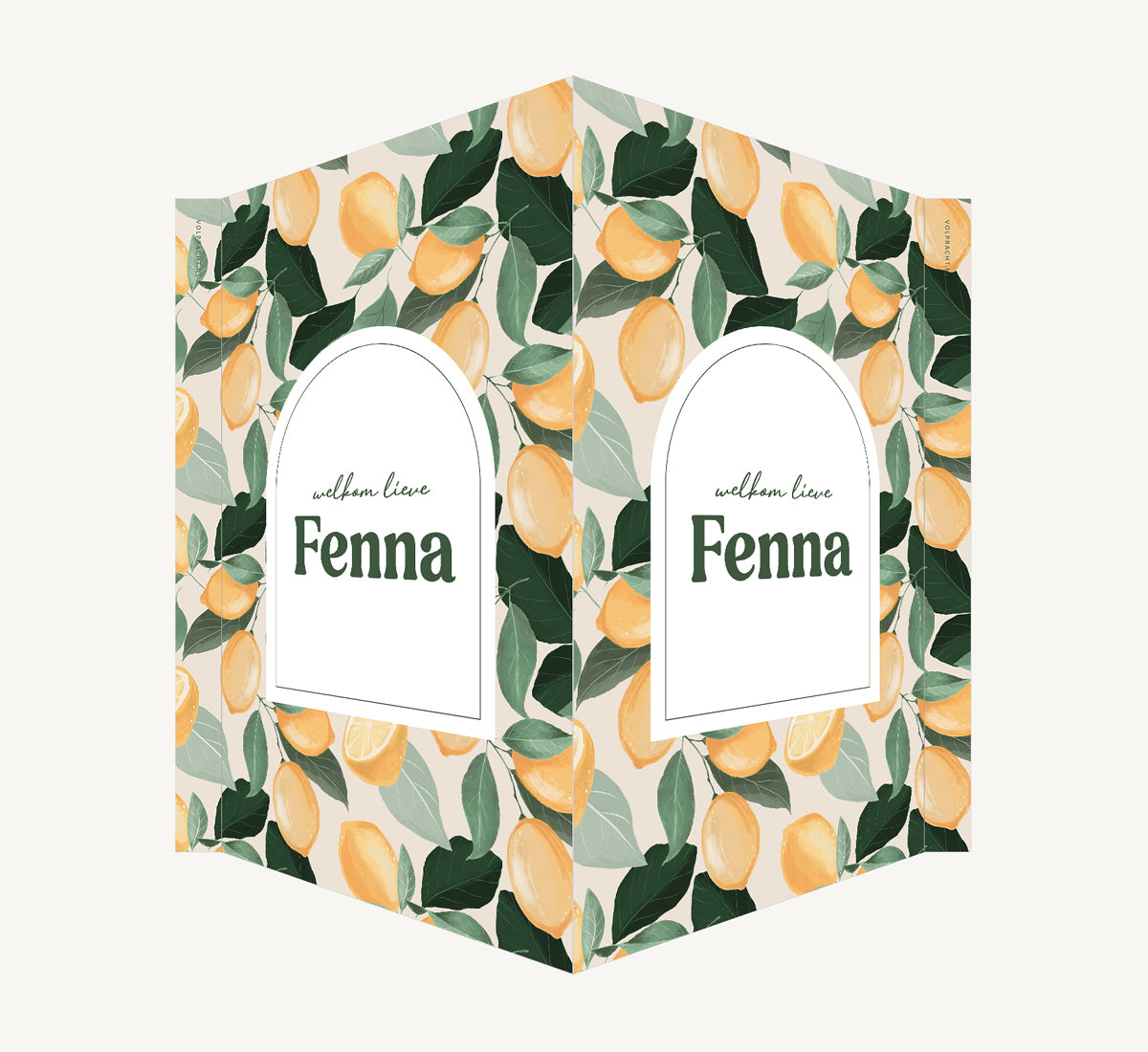 Geboortebord - Citroenen Geel