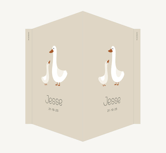 Geboortebord - Goose Beige