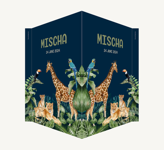 Geboortebord - Jungle kleur Nacht