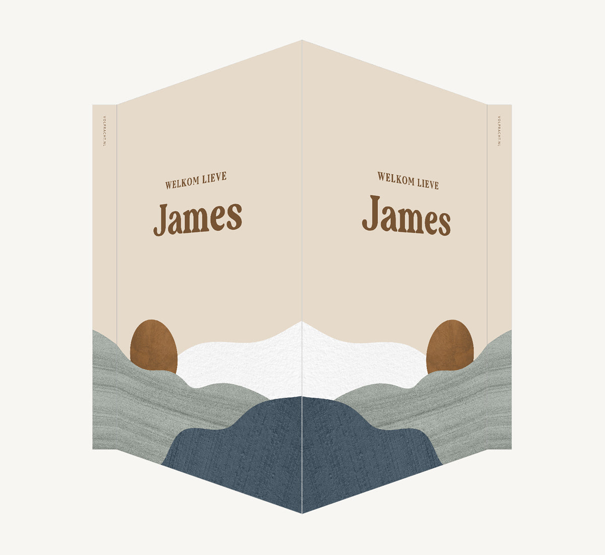 Geboortebord - Landschap natuurtinten Groen