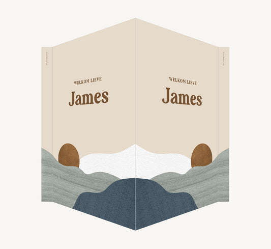 Geboortebord - Landschap natuurtinten Groen