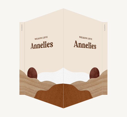 Geboortebord - Landschap natuurtinten Beige