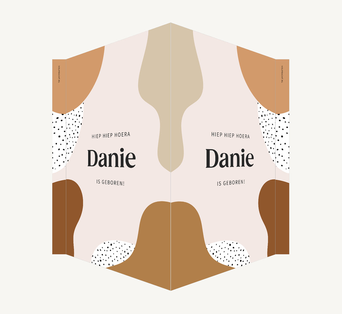 Geboortebord - Abstracte vormen Mosterd