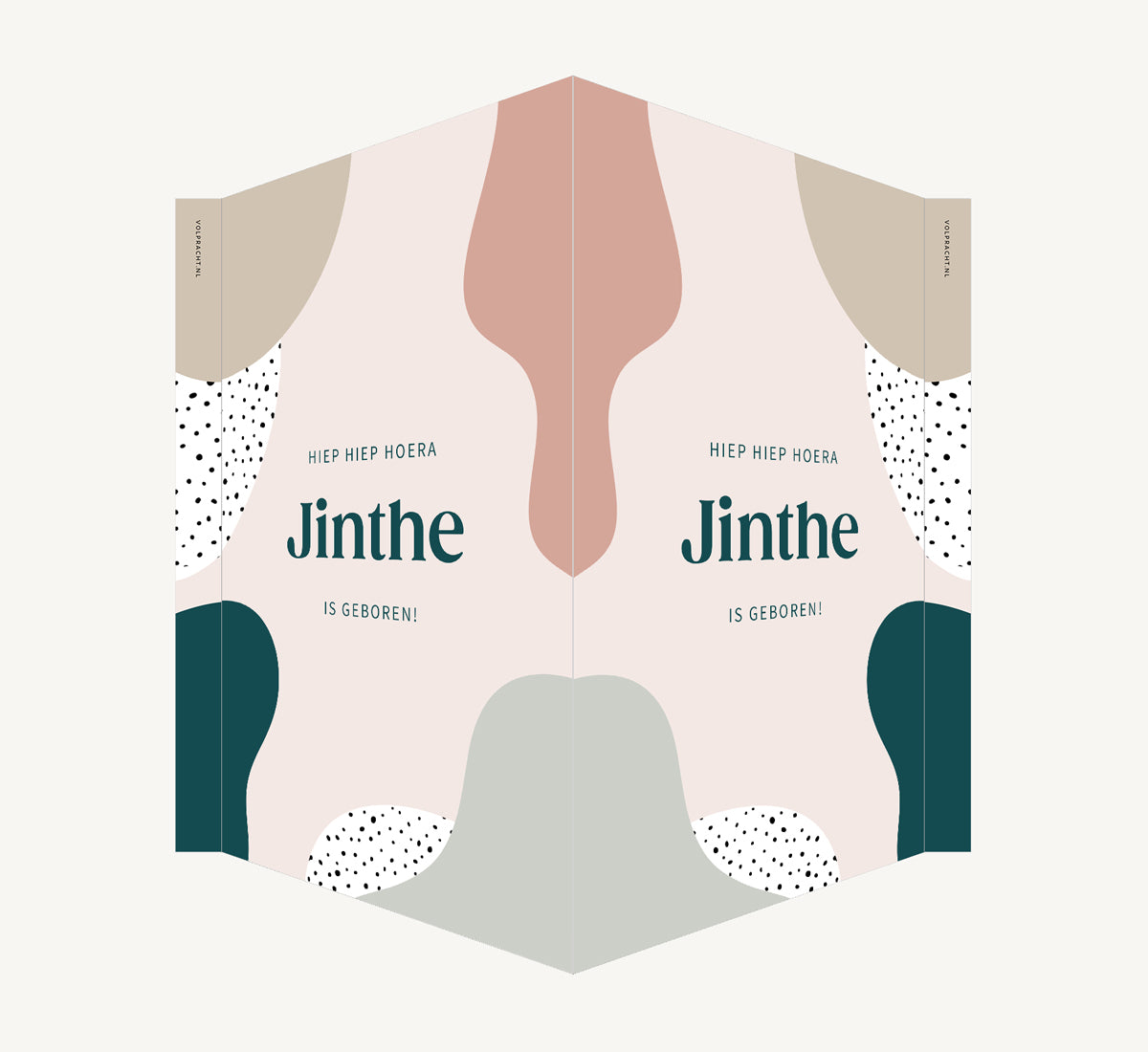 Geboortebord - Abstracte vormen Roze