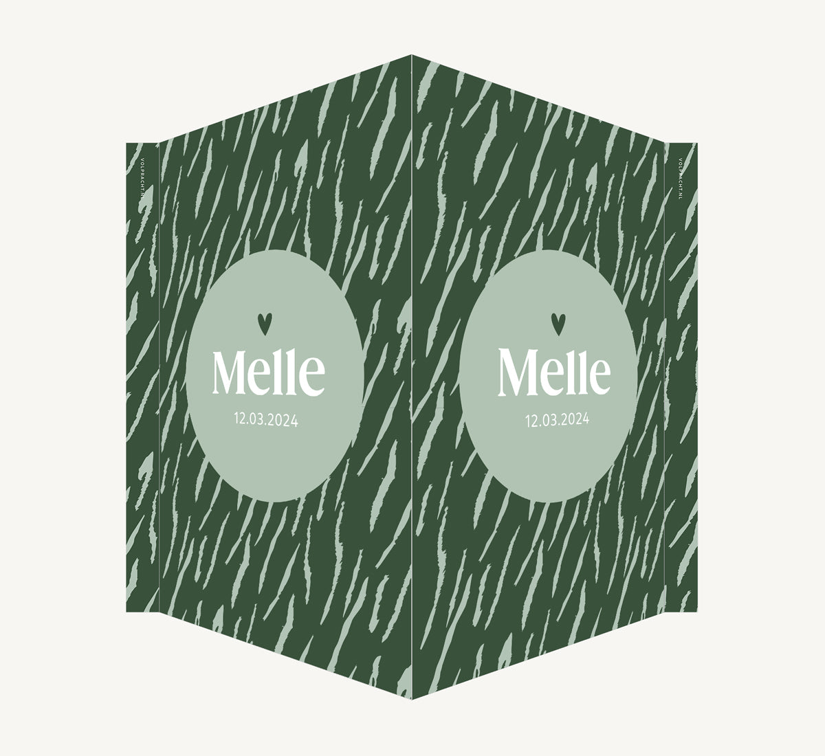 Geboortebord - Strepen Groen