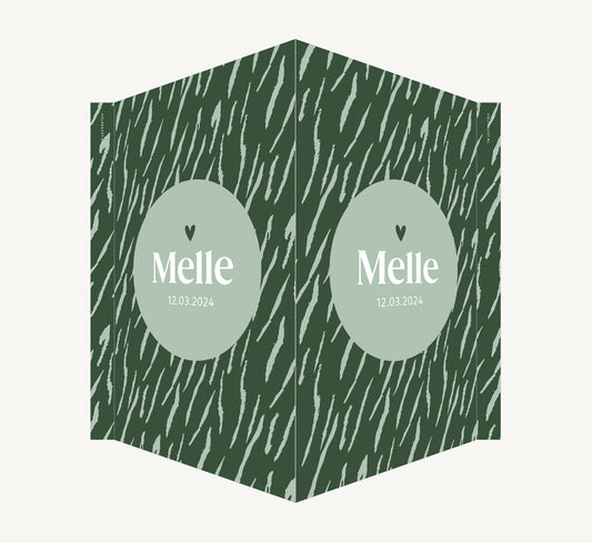 Geboortebord - Strepen Groen