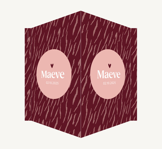 Geboortebord - Strepen Paars