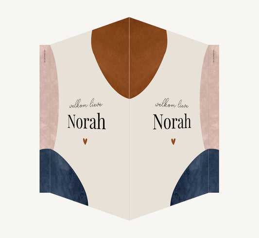 Geboortebord - Vormen Beige