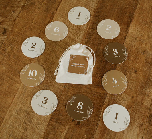 Mijlpaalkaarten cirkels Neutraal