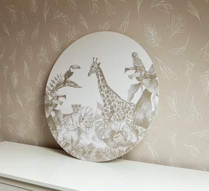 Muurcirkel - Jungle Beige