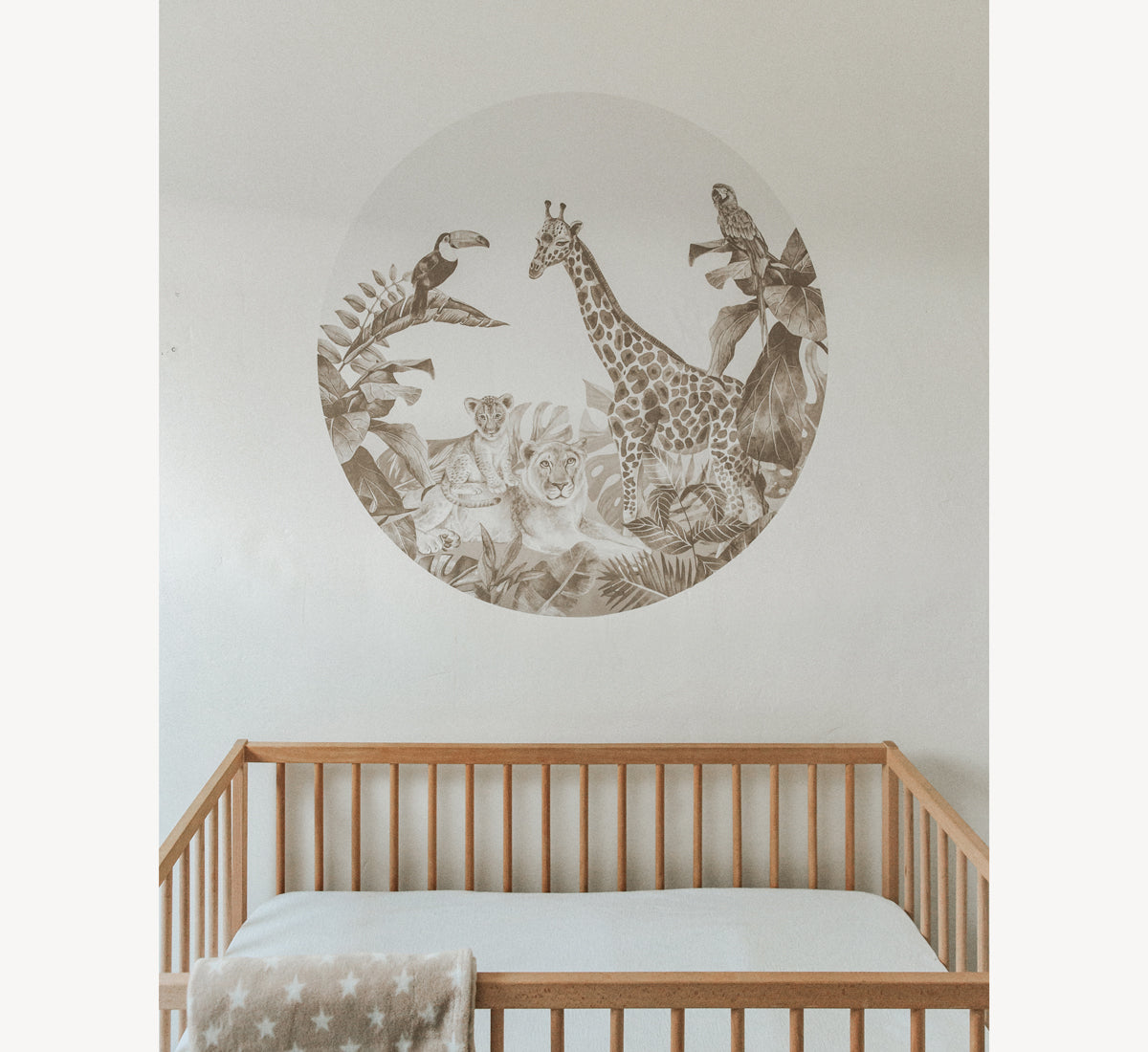 Muurcirkel - Jungle Beige