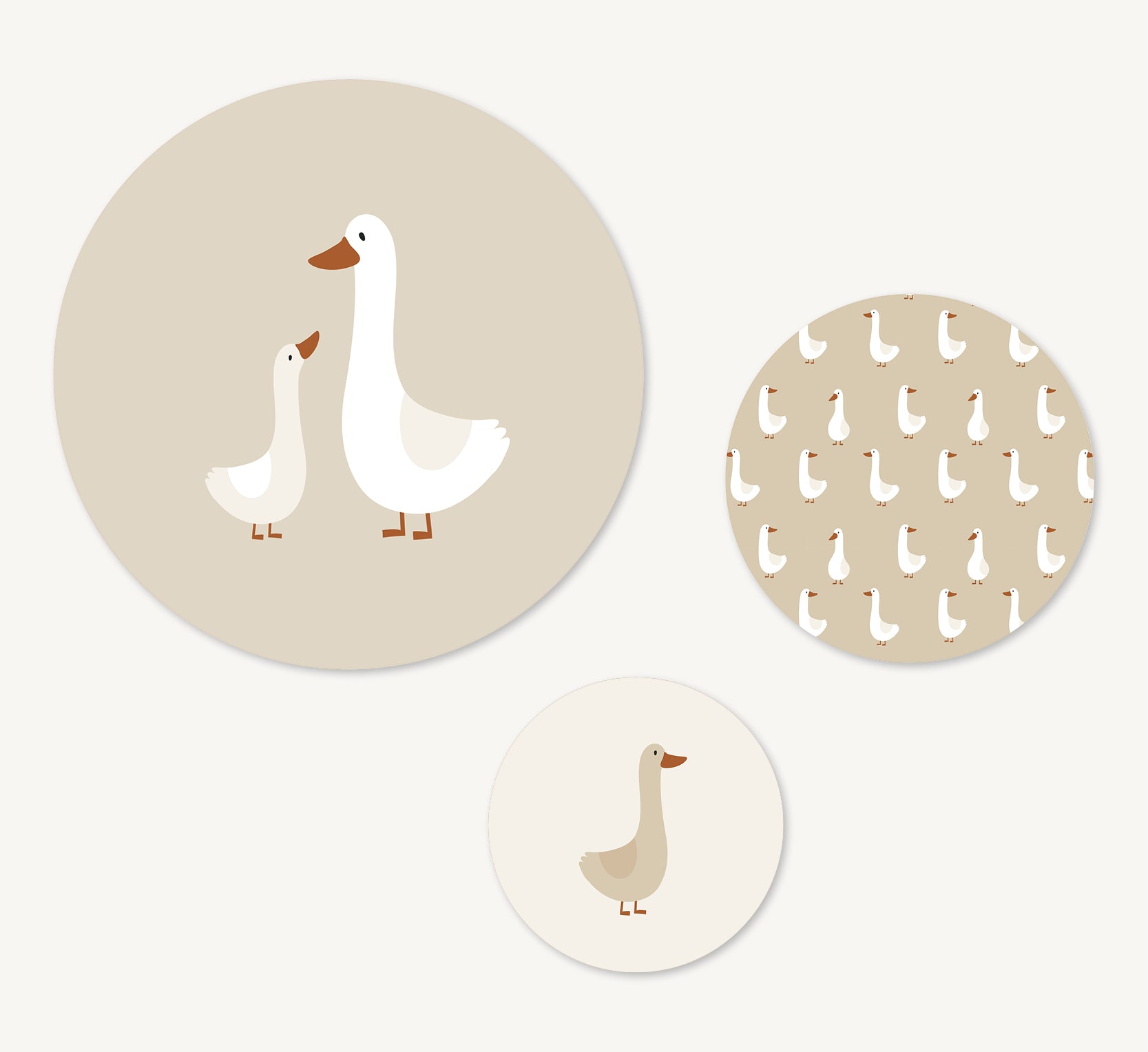 Muurcirkel set - Goose Beige