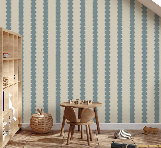 Behang - Strepen rond