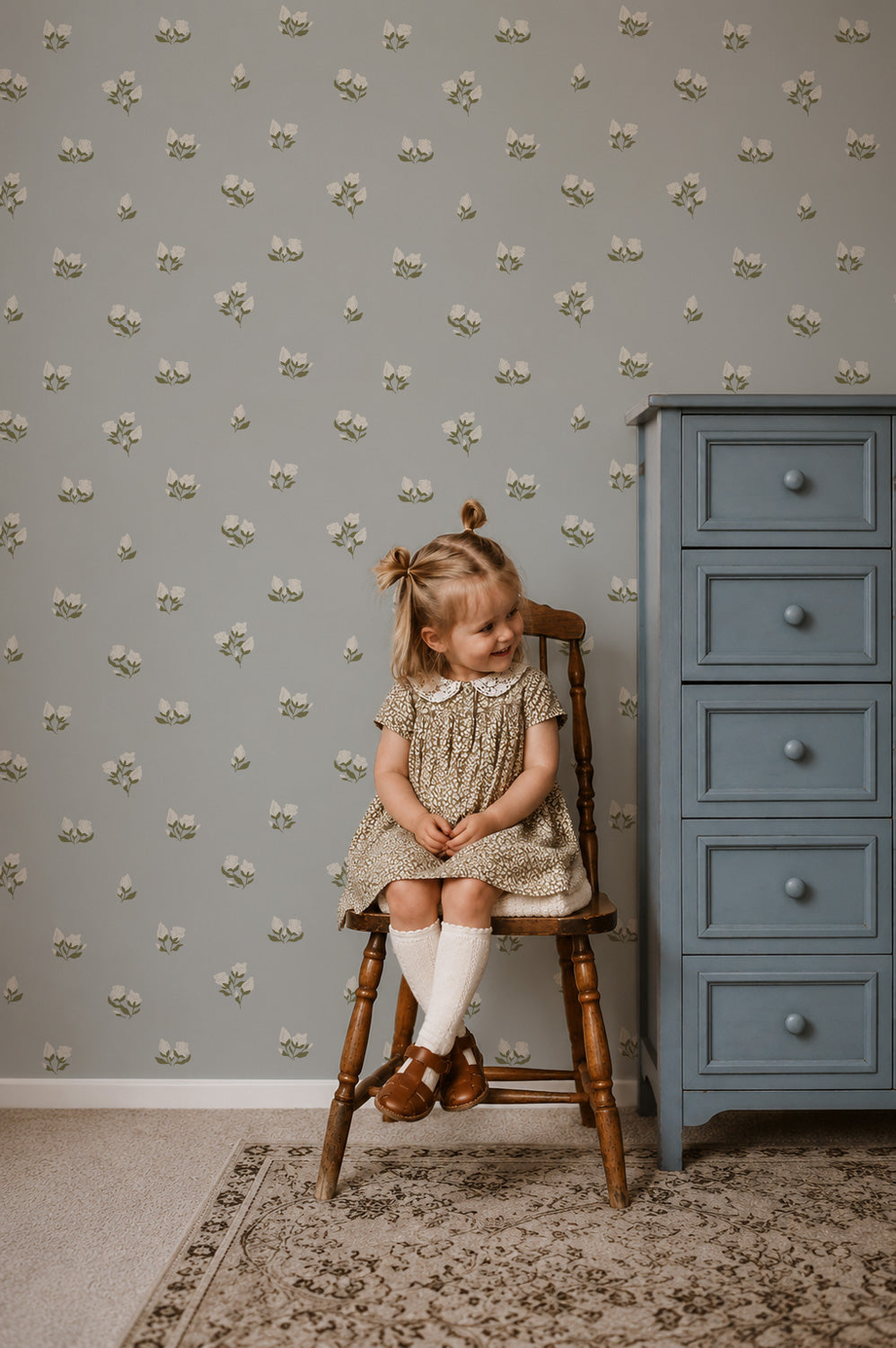 Behang - Vintage bloemen