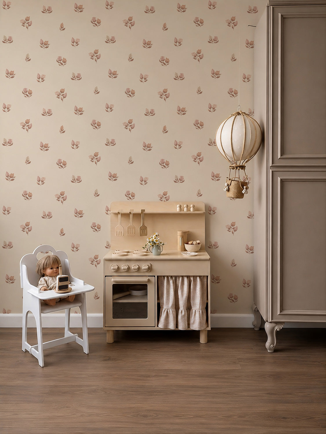 Behang - Vintage bloemen